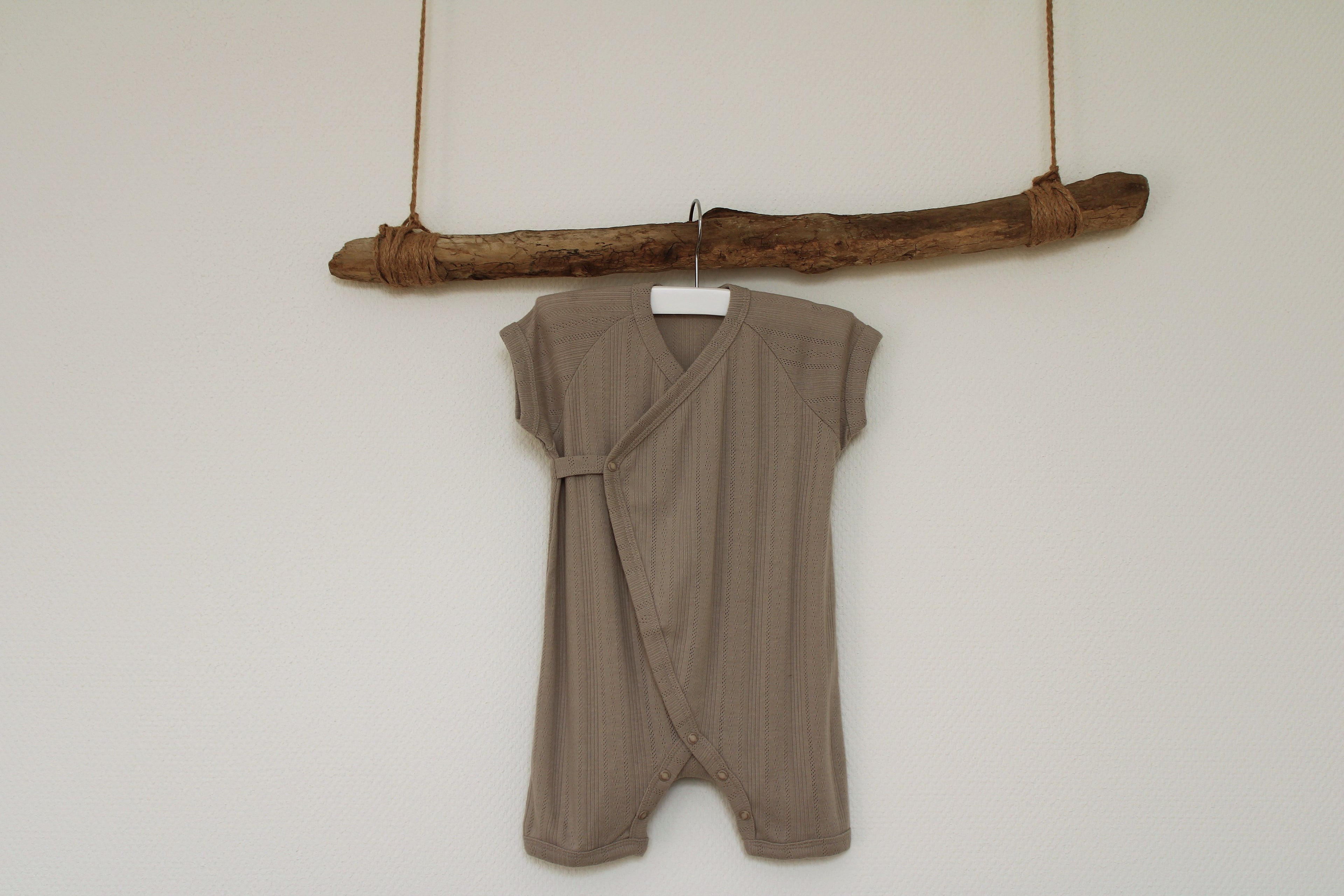 Sweetpea three-piece bodysuit newborn grey front side