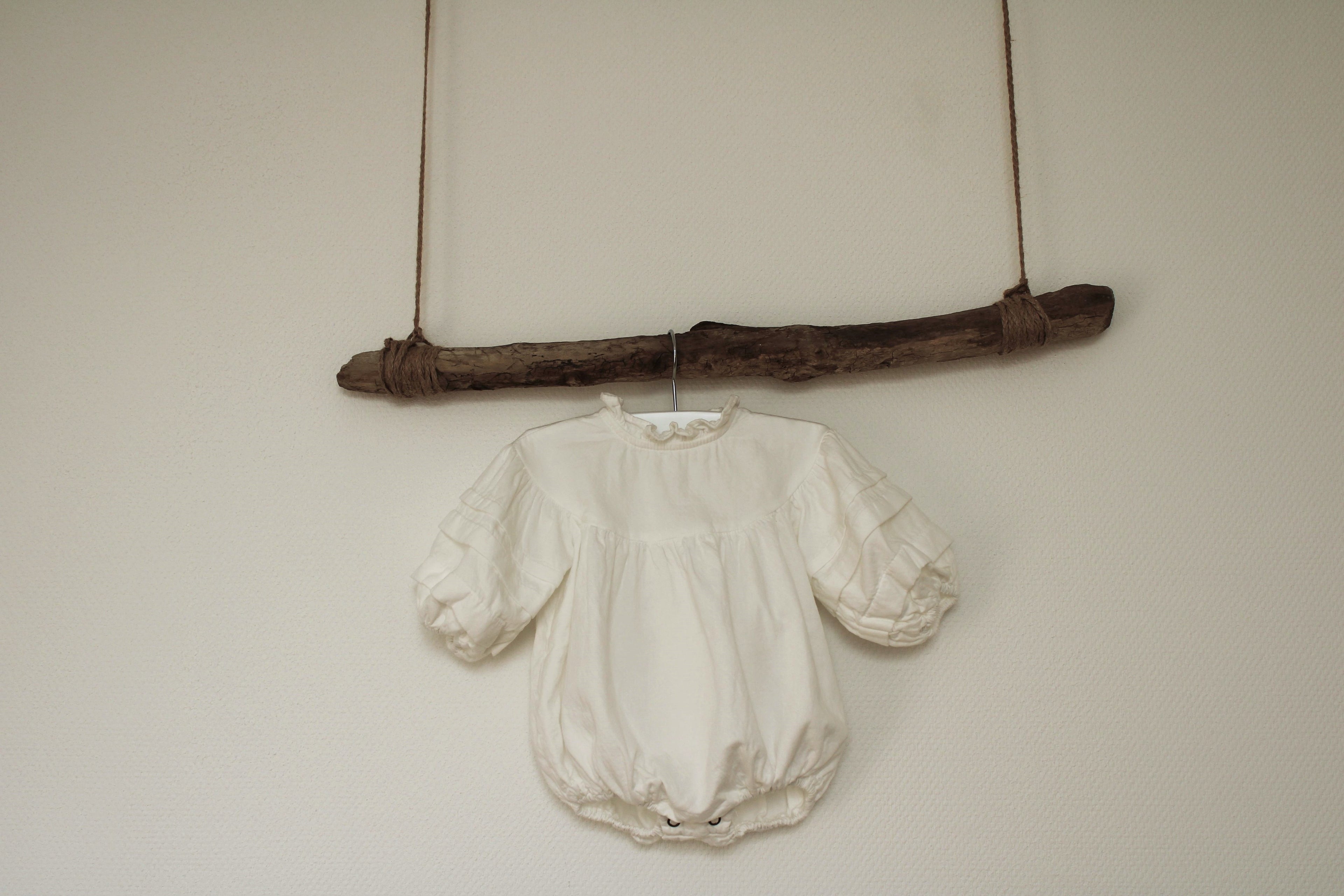 Cloudy meisjes bodysuit ivory front side